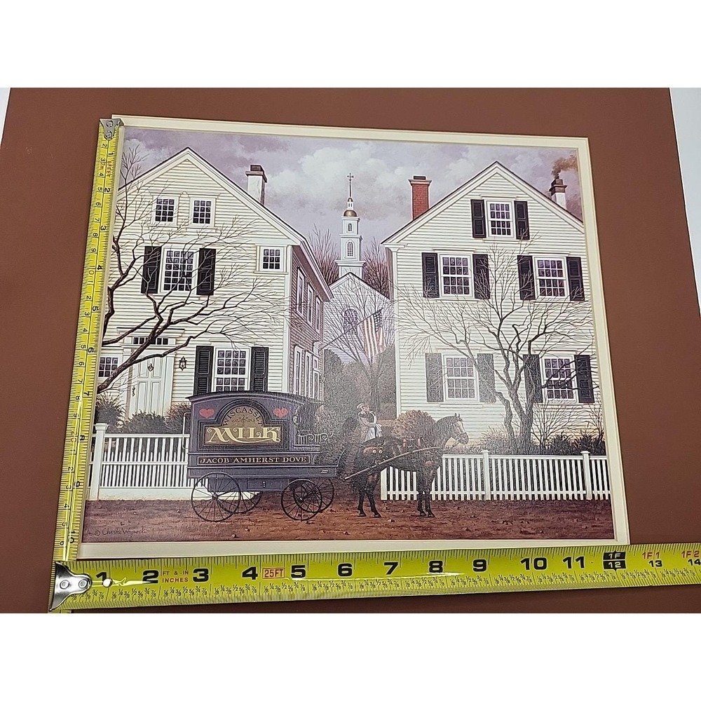 Farewell Kiss to Mrs. Jacob Amherst Charles Wysocki Milkman Americana Unframed - Picture 15 of 15
